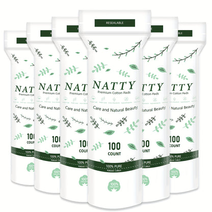 Makeup Remover Pads 600 Count Soft Hypoallergenic Lint-Free Cotton Rounds - 360° Locking Edge Unscented Absorbent Disposable Face Pads for Makeup Removal Toner Skincare Women
