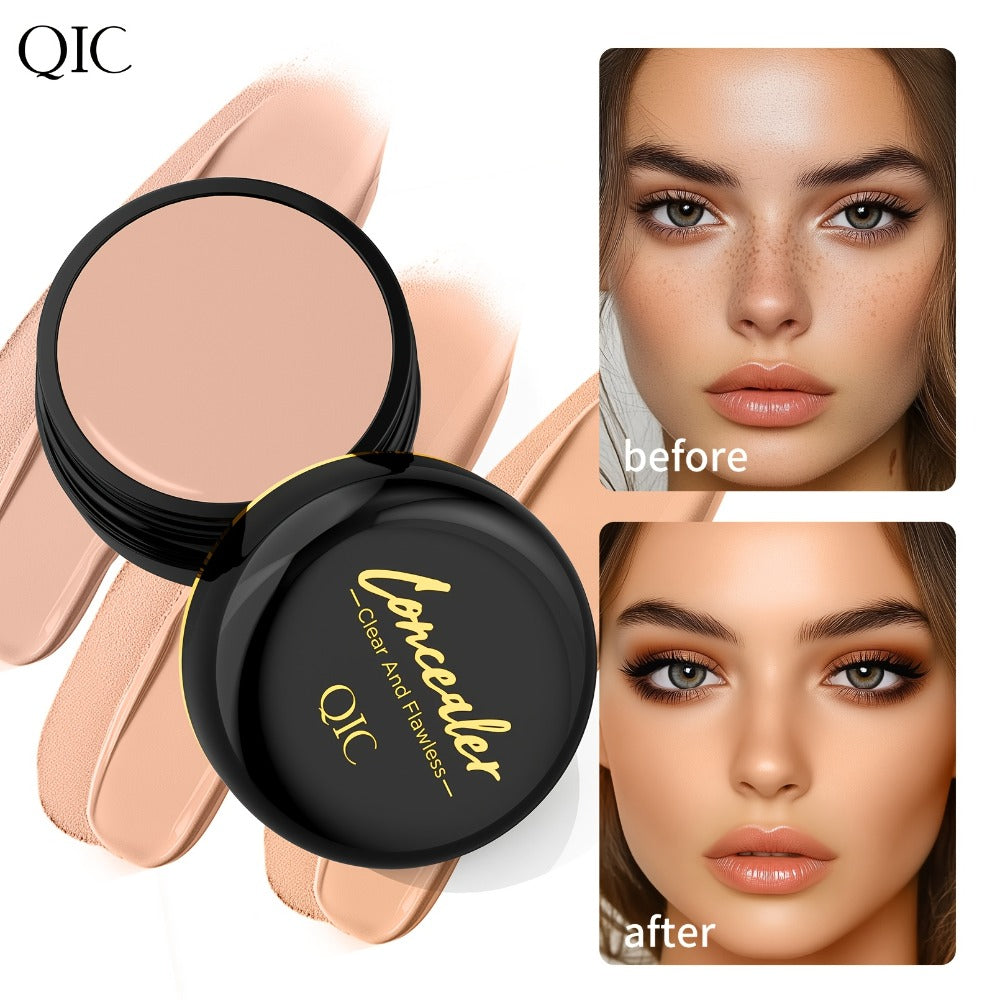 Full Coverage Concealer Cream 2pcs — Waterproof Matte Finish, Plant-Based Squalane Formula, Buildable Coverage for Dark Spots & Blemishes, All Skin Tones Light to Dark
