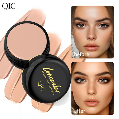 Full Coverage Concealer Cream 2pcs — Waterproof Matte Finish, Plant-Based Squalane Formula, Buildable Coverage for Dark Spots & Blemishes, All Skin Tones Light to Dark