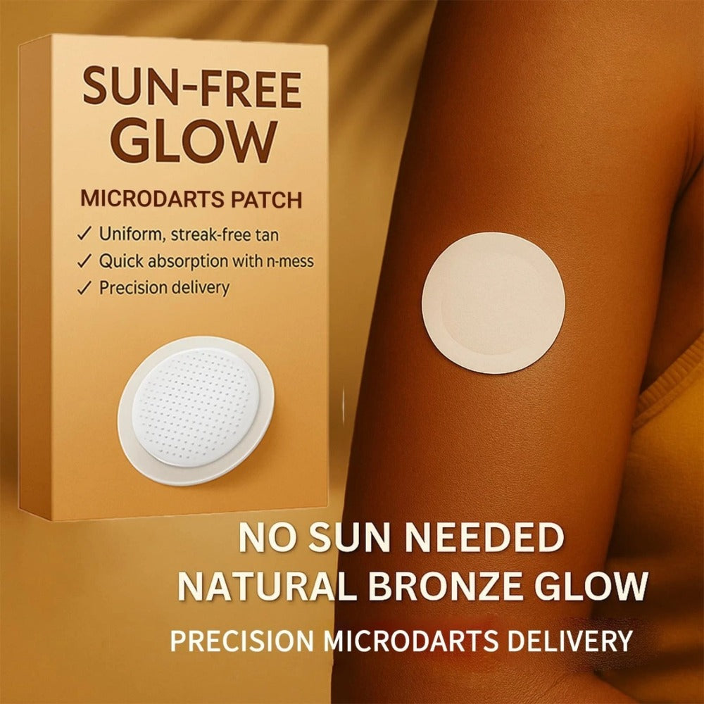 Microneedle Tanning Patches, No-Sun Glow, Suitable for Face and Body, Delivers an Even Streak-Free Tan