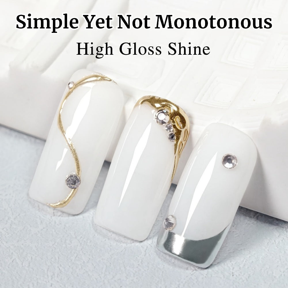 MISS MISIDY 0.54oz Milky White Gel Nail Polish - Japanese & Korean Beauty Series Suitable for Salon & - Use, Alcohol-Free Long-Lasting Sheer Jelly Polish, Neutral Natural Light Gel for Nail Glue or Polish, Glossy Finish