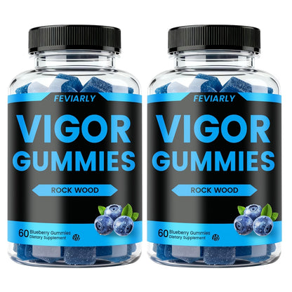 Men's Performance Gummies with Shilajit, Maca & Blueberry – Fast-Acting Male Drive, Strength & Stamina Supplement | Blue Chew Gummies for Men | 60, 120 or 180 Count