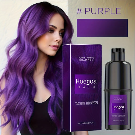 Purple/Black/Red/Brown Hair Dye Shampoo And Conditioner 3-In-1 - Moisturizing Foam, Shine for All Hair Types, No Damage Dyed Herbal Formula, Easy to Apply And Clean, for Styling, Perfect for Valentine'S Day And New Year'S Day Perfect Gift