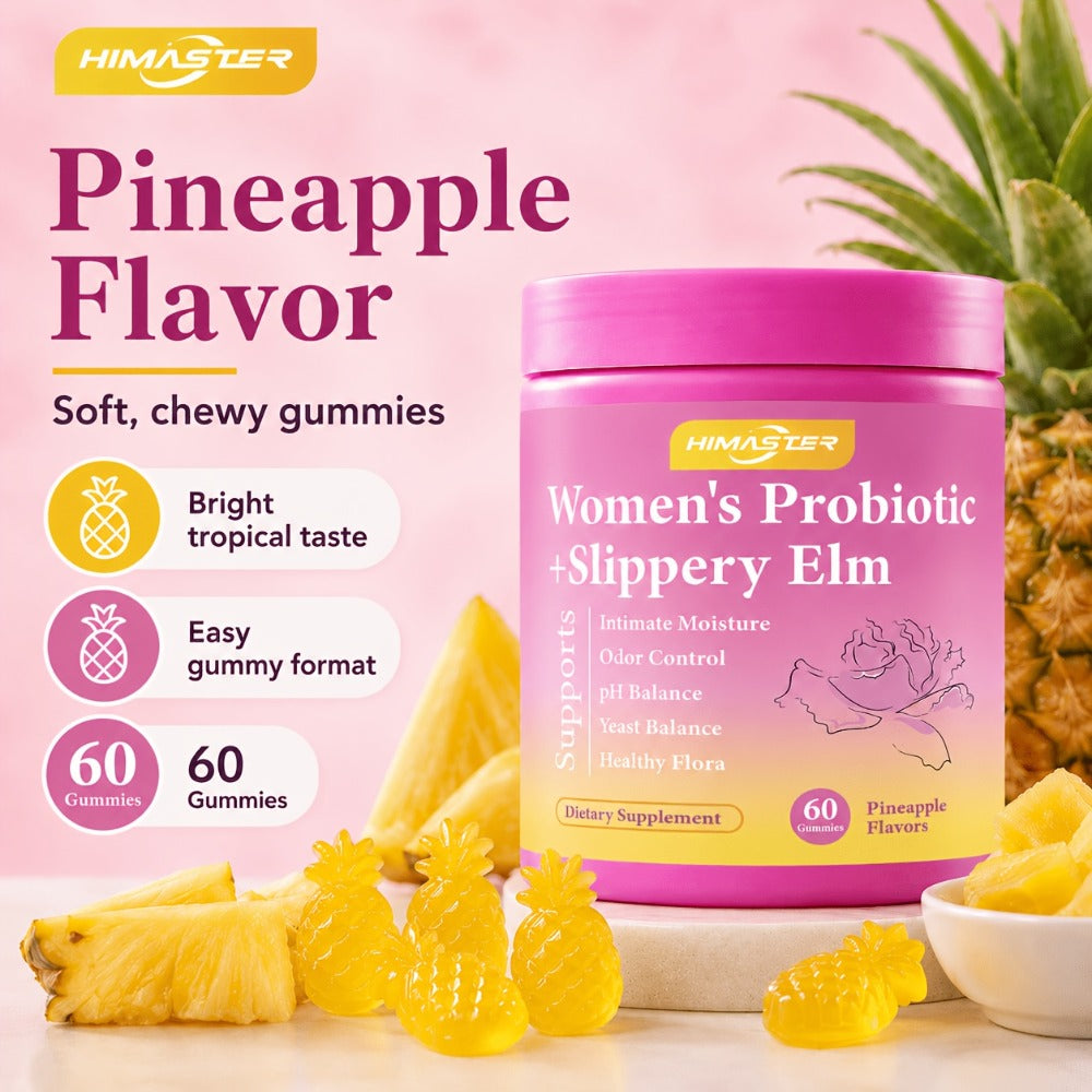 [Probiotic Gummies 60Ct] Women's Probiotic Gummies - 60 Count Hawaiian Pineapple Flavor, All-in-One Solution For Vaginal Health: PH Balance, Gummy Supplement, Natural Ingredients, Wellness Supplement, Active Lifestyle, Feminine Supplement, Active Women