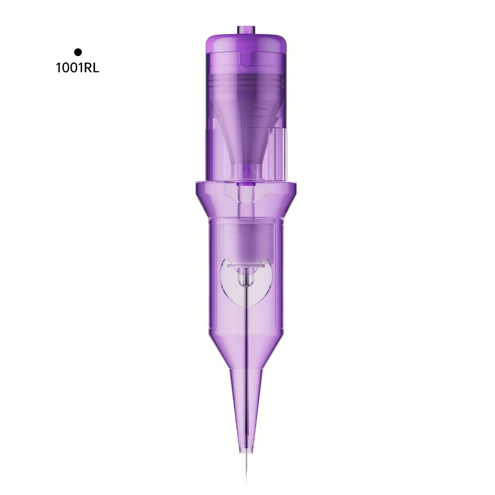 Tuffking Offers Tattoo Cartridge Needles in Packs of 10, 20, 30, 40, Or 50, Featuring Various Sizes. These Purple Liner Needles Are Suitable for Both Professional Tattoo Artists And Novices, Including Standard Round Liners Like RL, RS, RM, And M1