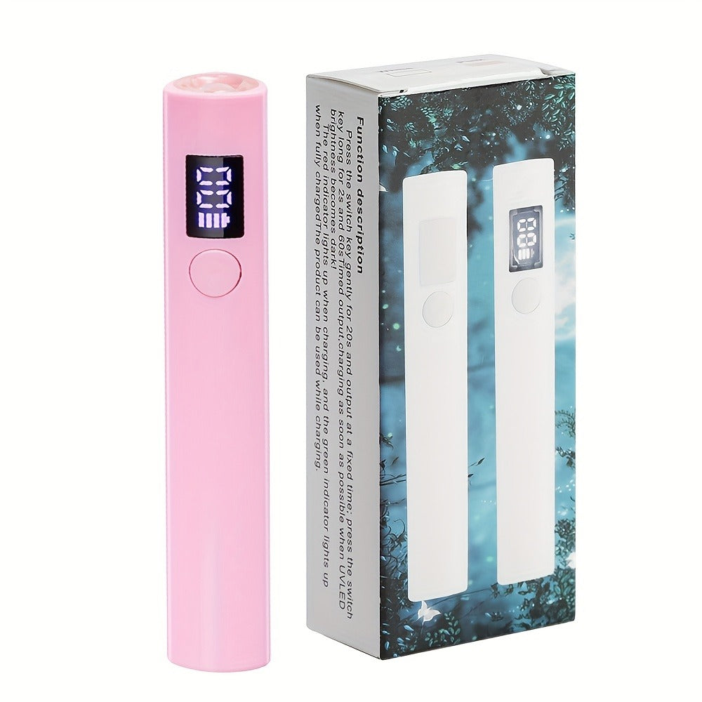 Portable LED Nail Lamp, Quick-Dry Gel Polish Device with Digital Display, Rechargeable Lithium Battery, USB Charging, Formaldehyde-Free Plastic Nail Dryer for Manicure And Nail Art, Nail Art Tools, Nail Art Accessory