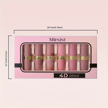 Matte Lip Gloss Set 6 Pcs - Long-Lasting Squalane Formula, Water-Resistant, Non-Sticky Lip Color for Women, Holiday Gift Set for Christmas & Valentine's Day