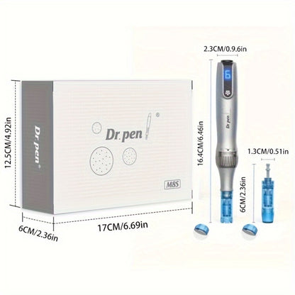 Dr. Pen M8S Microneedling Pen Kit - 10PCS 0.25mm Replacement Cartridges USB Rechargeable Professional Micro Needle Skin Care Body Tool for Adults
