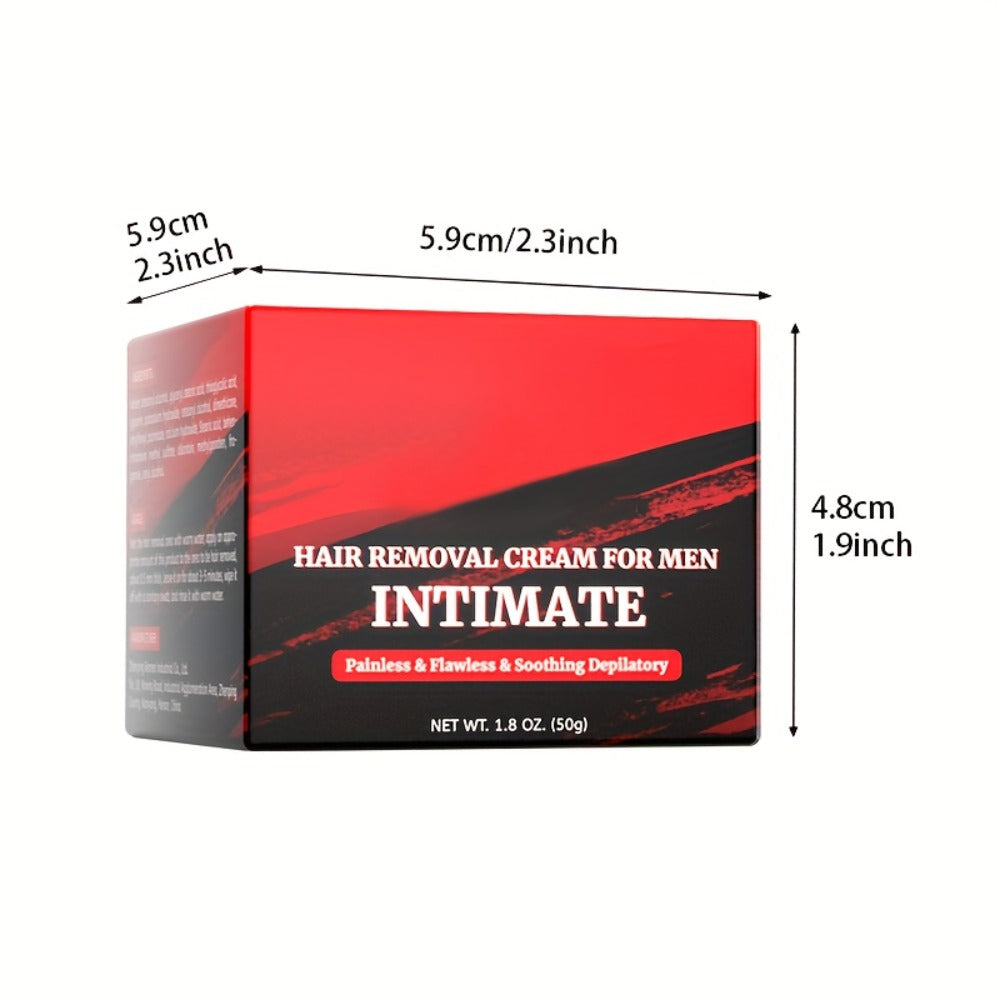 Men'S Intimate - Gentle, Painless Depilatory for Sensitive Areas, Back, Chest & Body Hair, Fast-Acting Formula for Coarse Hair - Male Summer Companion - 1.8 Oz (50 G)