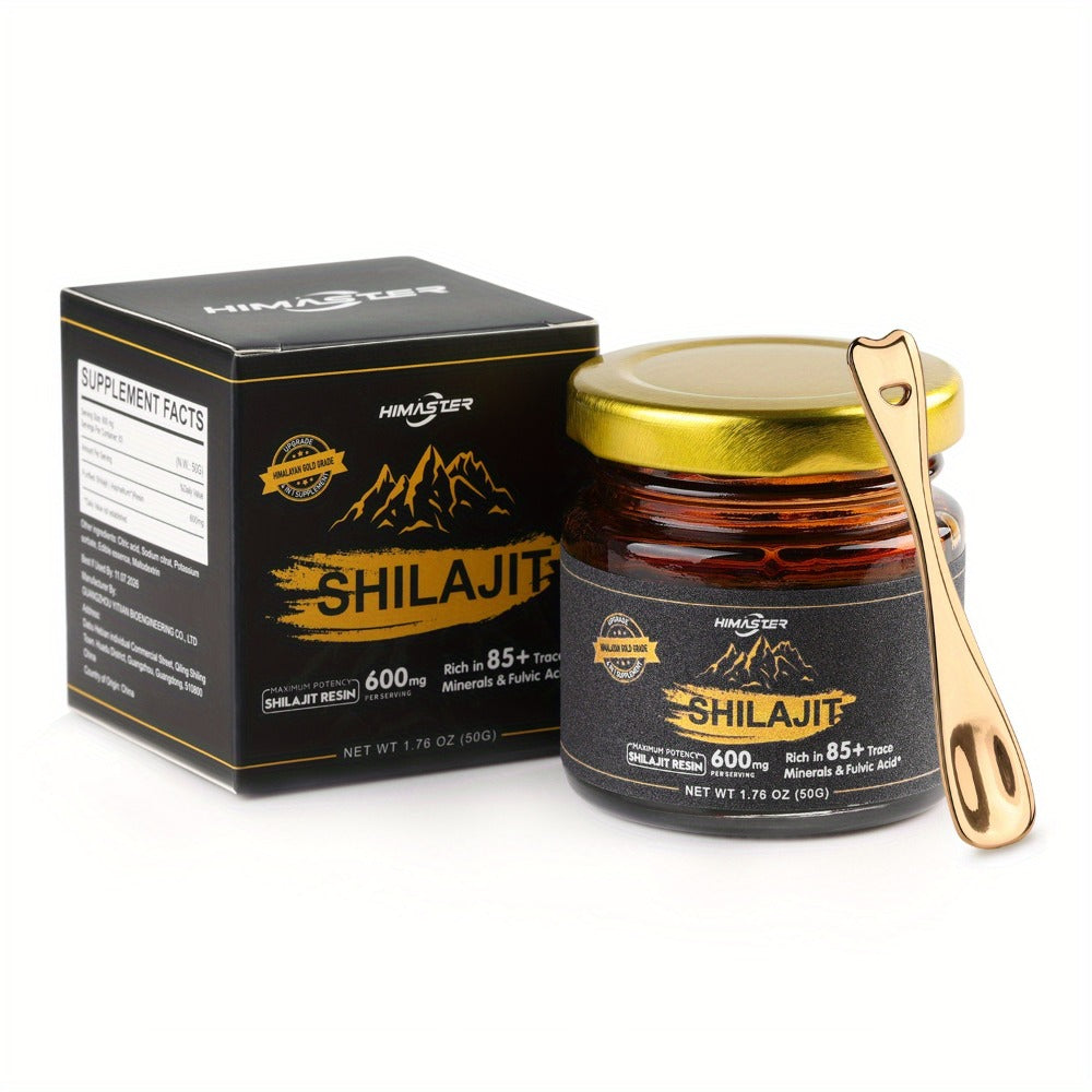 Shilajit Pure Himalayan Golden Shilajit Resin- Sweet Shilajit Resin with 85+ Trace Minerals And Fulvic Acid For, Comes with a Spoon