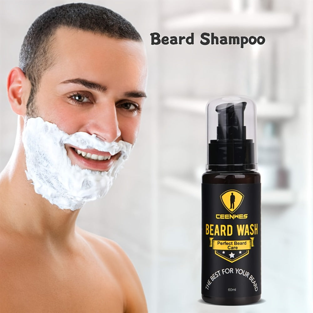 1 Set Upgraded Beard Grooming Kit, Men's Beard Care Kit with Beard Conditioner, Beard Oil, Beard Brush, Beard Comb, Beard Scissors And Storage Bag for Father. Valentine's Day Gift for Boyfriend, Male Friend, Birthday Gift