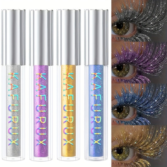 4pcs Mascara, Color, Vibrant Colors, Eye Makeup, Curled Up, Make The Eyes More Attractive, Daily Use Clubbing Or Party, Silvery, Blue, Yellow, Purple