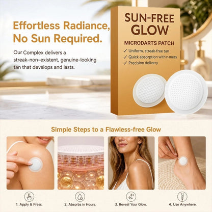Microneedle Self Tanning Patches for Face & Body - Streak-Free Sunless Bronze Glow, UV Free Natural Looking Tan Patches for Women - 2 Boxes