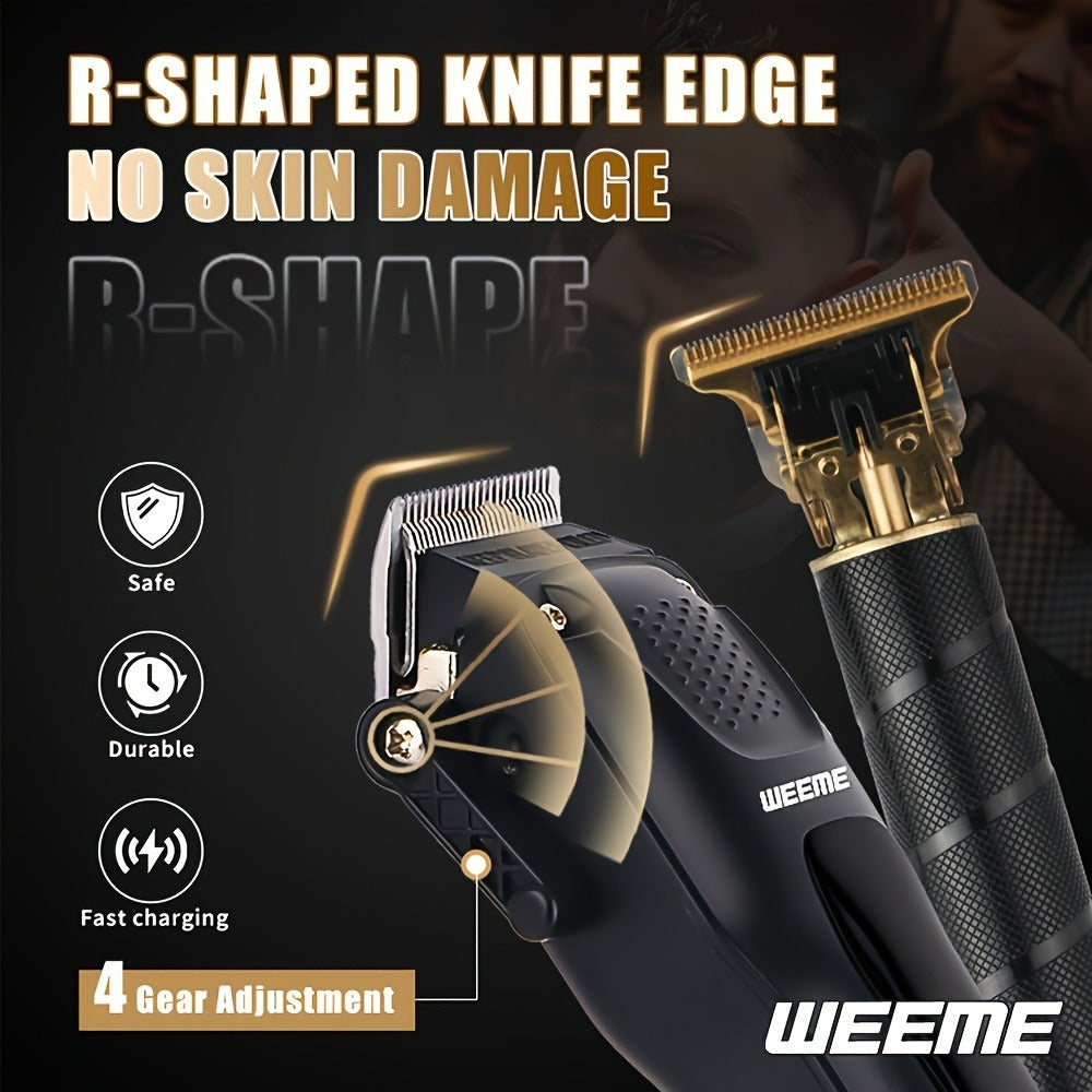 WEEME Essential Grooming Kit for Men, Ultimate Trimming and Shaving Solution with USB Charging and LCD Battery Display, Perfect Gift for Dad Brothers Sons or Friends
