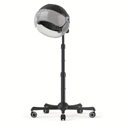 Hooded Hair Dryer 1875W Ionic Standing Bonnet Dryer on Wheels — 3 Heat Settings, Height Adjustable 30–55”, 9ft Cord, Sit-Under Salon Dryer for Home & Salon Use