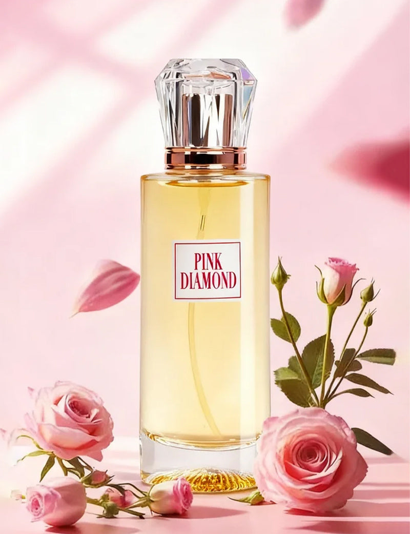 3.4oz PINK DIAMOND Lady's Eau De Parfuma Spray - Long-Lasting - with Aldehyde, Lily, Orange Flavor, Perfect for Daily Wear and Special Occasions
