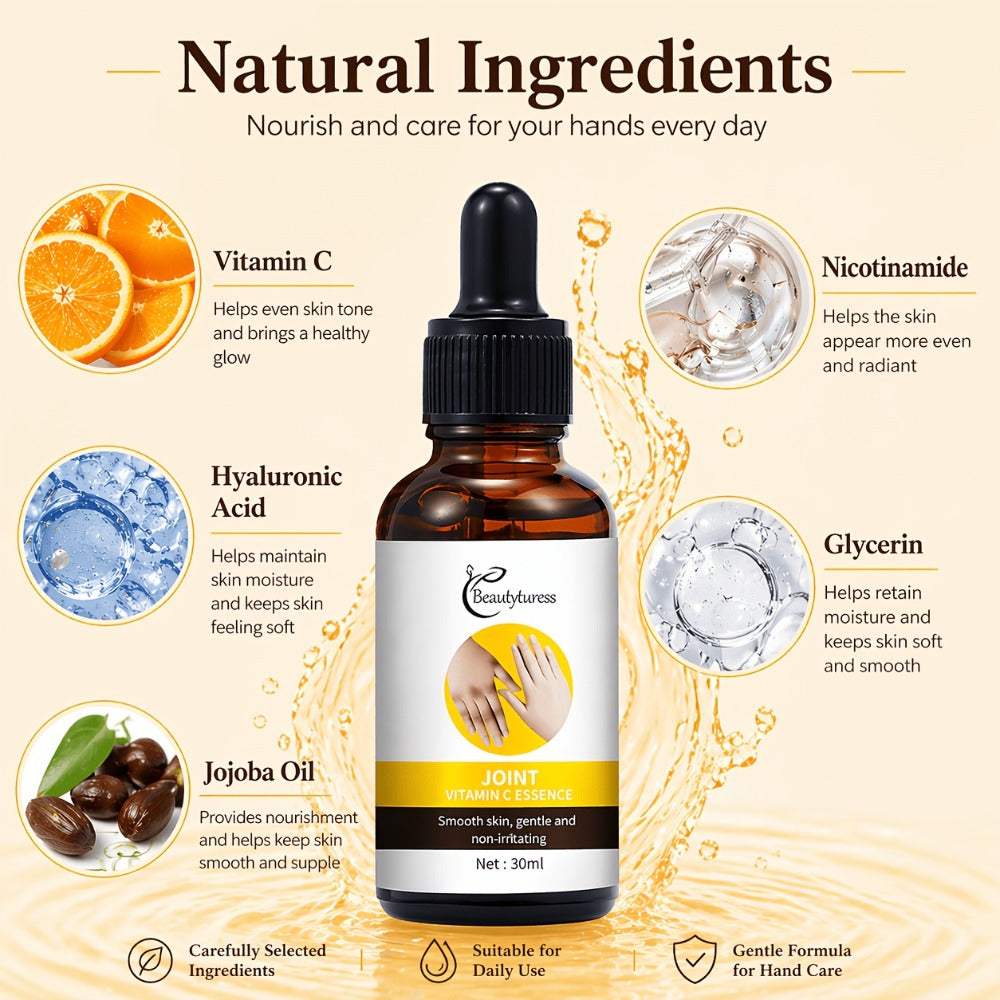 2 Bottles - Joint Vitamin C Essence, Moisturizing, No Dark Spots, Brighten, Shiny Light Beige, Daily Joint Care, Dark Spot Correction, Light Beige Brightening Regimen, Facial Serum, Brightening Skincare, Light Beige Formula, Non-Greasy Texture