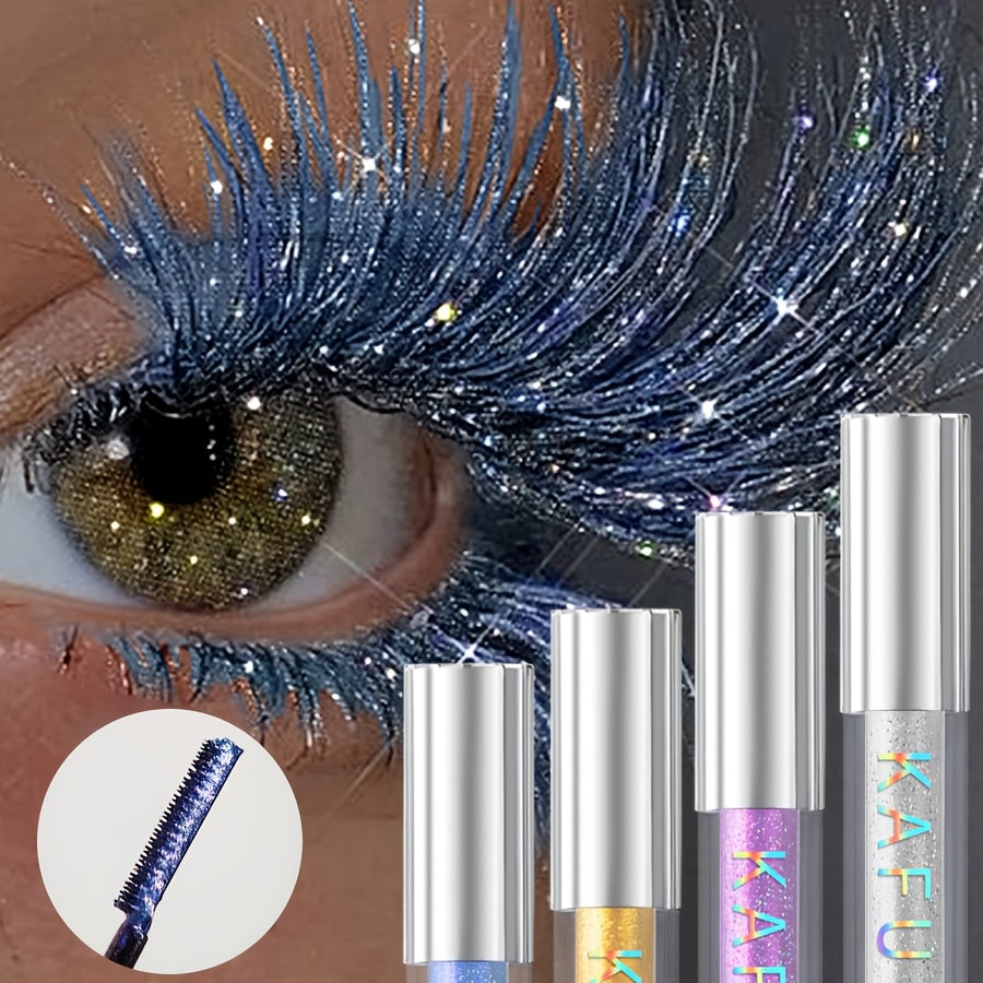 4pcs Mascara, Color, Vibrant Colors, Eye Makeup, Curled Up, Make The Eyes More Attractive, Daily Use Clubbing Or Party, Silvery, Blue, Yellow, Purple