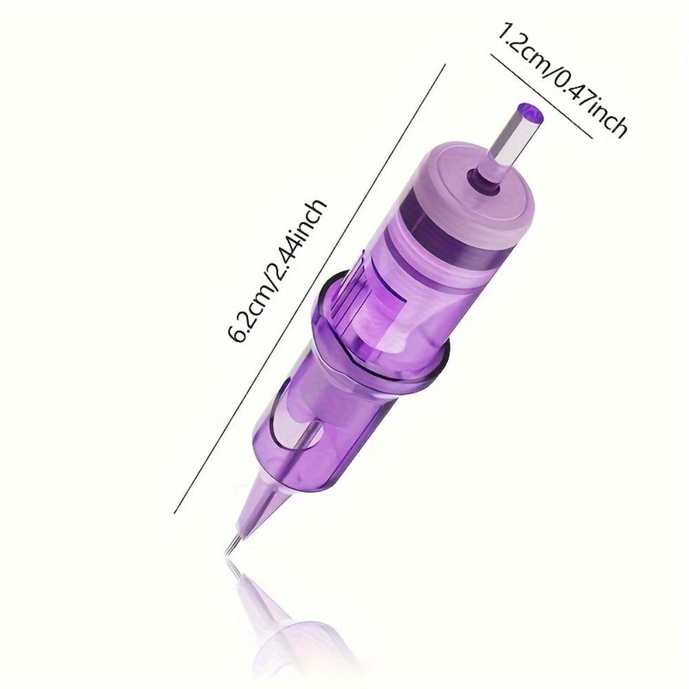 Tuffking Offers Tattoo Cartridge Needles in Packs of 10, 20, 30, 40, Or 50, Featuring Various Sizes. These Purple Liner Needles Are Suitable for Both Professional Tattoo Artists And Novices, Including Standard Round Liners Like RL, RS, RM, And M1