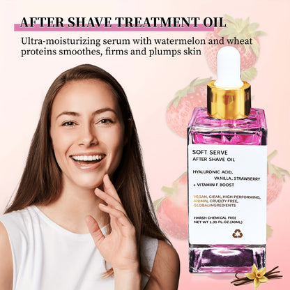 Mustache Oil Strawberry Vanilla Scent 2-Pack 1.35oz Each - After Shave Oil for Men Beard Softener Moisturizer Hypoallergenic Glycerin Enriched Unisex Skin Soothing Grooming Oil