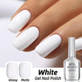 MISS MISIDY 0.54oz Pure Black & White Gel Nail Polish - Odorless, Durable Manicure & Pedicure Solution, Easy Application for Professional End, Nail Gel Polish, Essential for Manicure, Elegant Nail Design, Scentless Formula