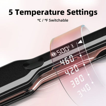 Professional Hair Straightener Flat Iron 500°F — Plasma Ionic Ceramic Plates, LCD Display, 60-Min Auto Off, Frizz Control for All Hair Types