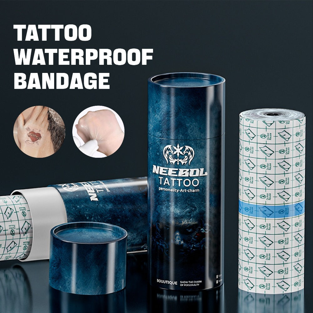Neebol Tattoo Bandage Is a Clear, Waterproof Tape Designed to Protect Tattoos. This Second Skin Wrap Is Essential for, Providing a Transparent Film Dressing That Keeps Your Ink Safe And Secure