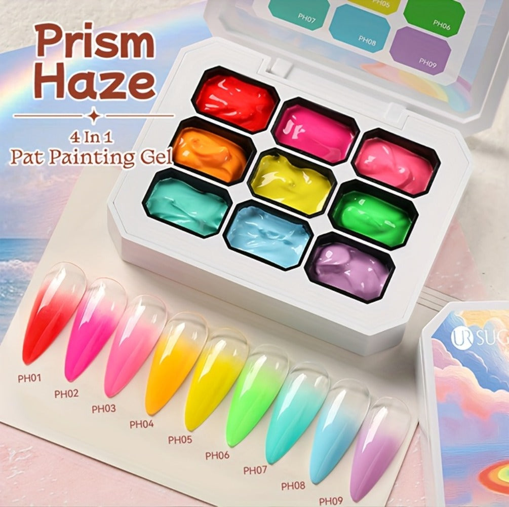 UR SUGAR 4IN1 Pat Ombre Gel Nail Polish Easy Gradient Painting Gel for DIY French Nail Manicure Solid Varnishes Paint Art Gel