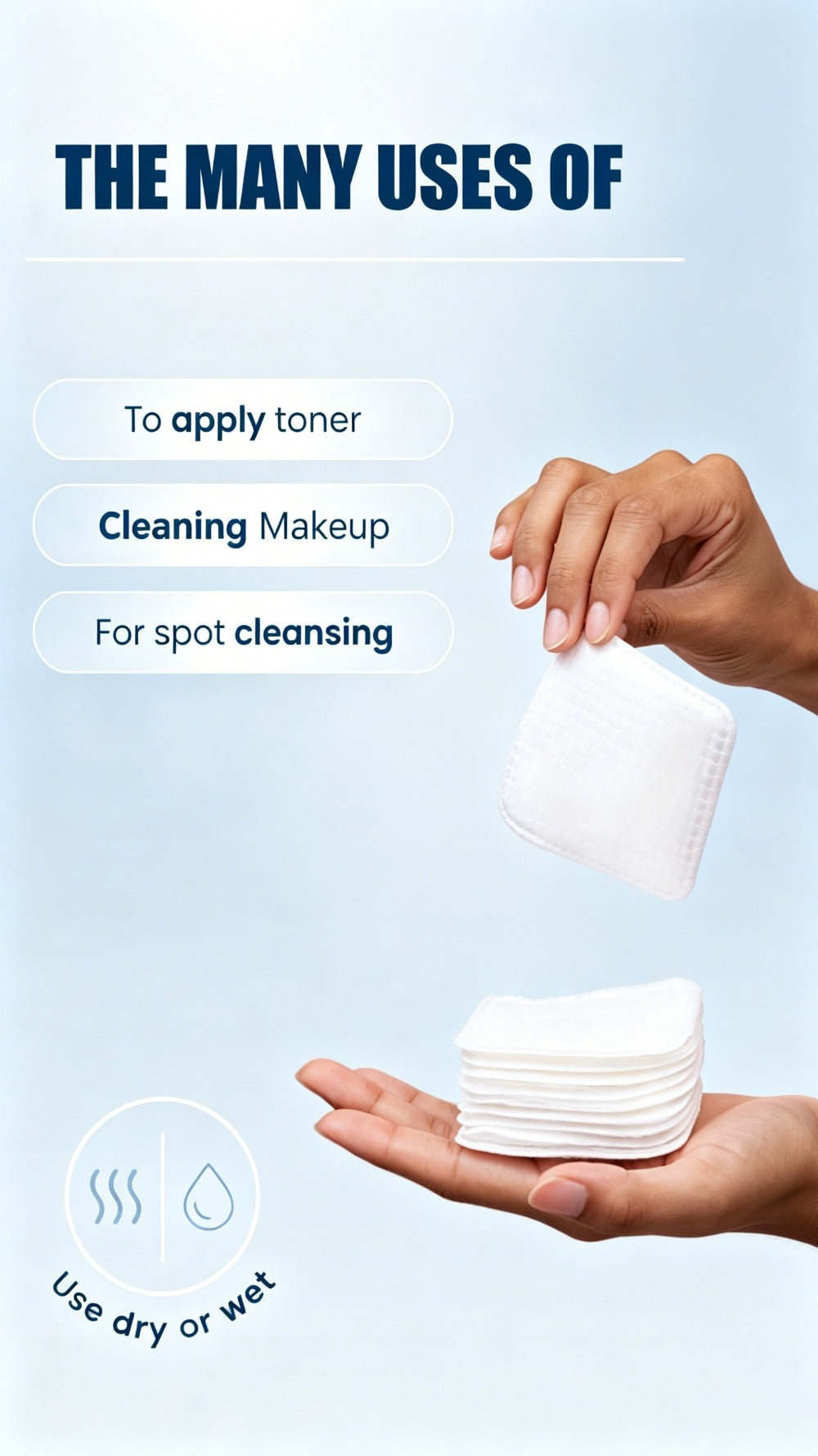 2 BOXES of Disposable Boxed Square Cleansing Pads, Extra Thick, Soft And Light Beige-Friendly, Wet And Dry, Suitable for Daily Cleansing And Skincare, 2.76 X 2.36 inch, 100pcs/Box