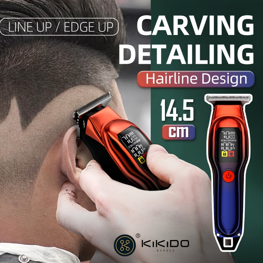 Electric Hair Clipper - Portable, USB Fast Charging, 2 LED Display Screen, Interchangeable Comb for Precise Grooming, Essential for Travel And Home Use, Rechargeable Hair Trimmer