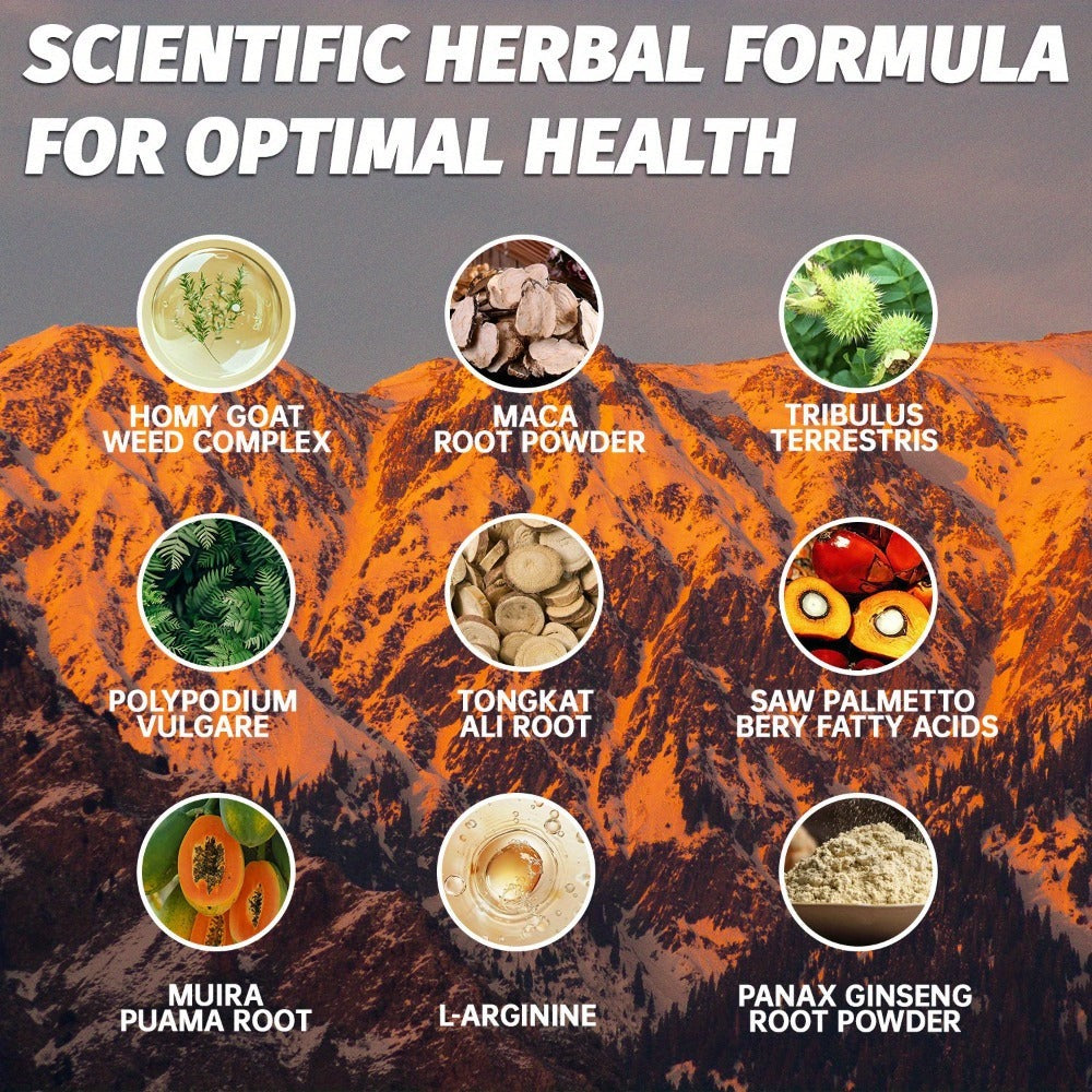 2 Packs Horny Goat Weed Complex, Horny Goat Weed Complex, Featuring Precious Ingredients Like Tongkat Ali And Ginseng, Awaken Vitality And Help You Show Confidence