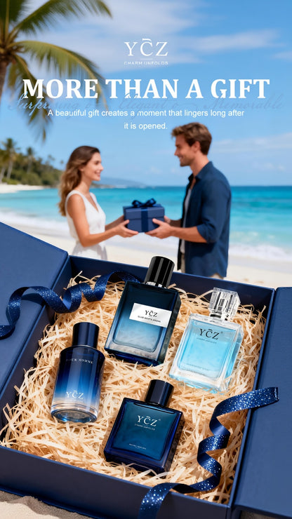 Men's Cologne Gift Set - Eau de Parfum Lavender Fresh & Warm Woody Long Lasting Fragrance, Multi-Piece Sets 2 3 or 4 Bottles, Perfect for Dates Office & Everyday Wear