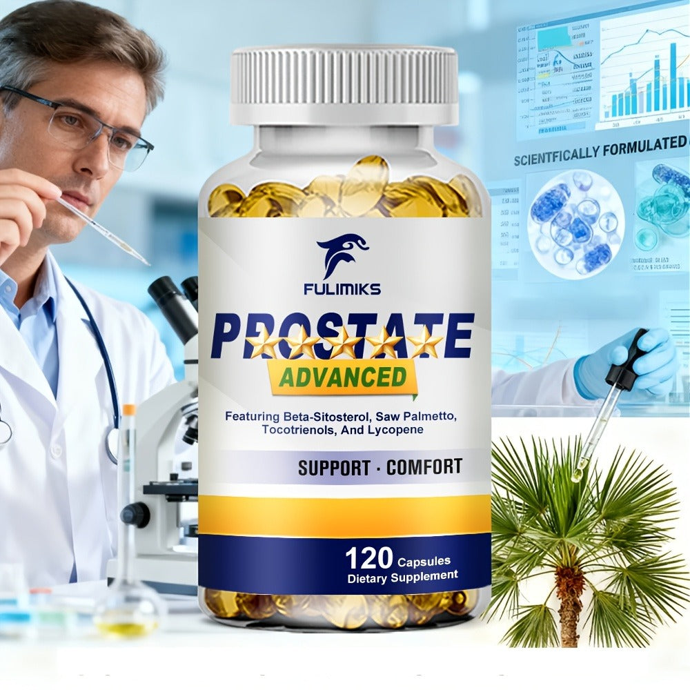 Hot Sell Saw Palmetto Supplement for Men, with Saw Palmetto, Zinc, Support Health, Immune, 120 Capsules