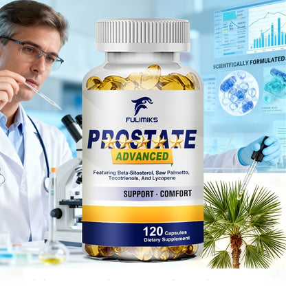 Saw Palmetto Supplement for Men — Prostate Health Support with Saw Palmetto Extract & Zinc, Immune & Urinary Tract Support, 120 Capsules