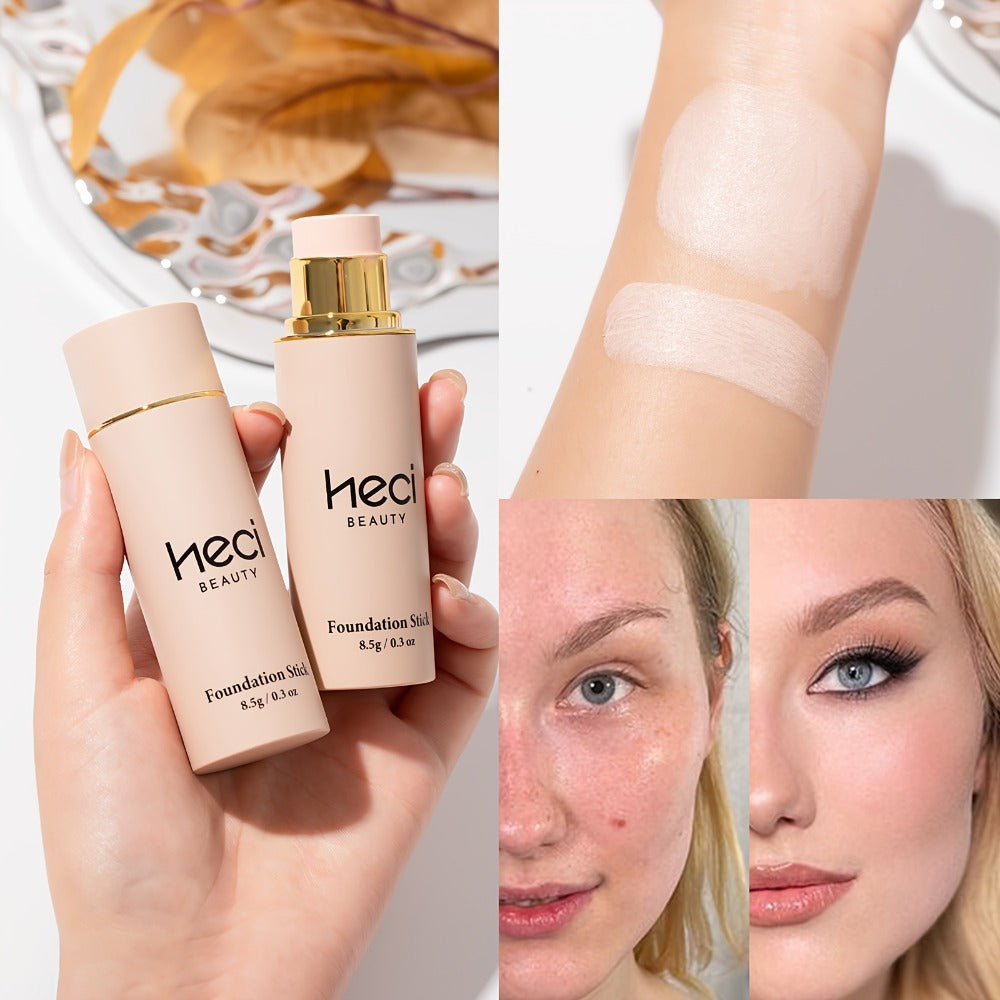 Concealer Foundation Stick 2pcs - Full Coverage CC Cream Waterproof Long-Lasting Matte Finish, Lightweight Moisturizing Formula for Light to Medium Tan Skin Tones, Multi-Purpose Flawless Makeup