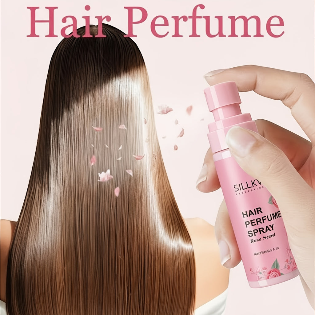 SILLKVA Moroccan Argan Revitalizing Penetrating Hair Oil + Rose Scented Hair Spray Set - A Hair Oil And Rose Essence Spray Specially Developed For Women. It Smooths, Moisturizes, And Strengthens Hair While Leaving A Long-lasting