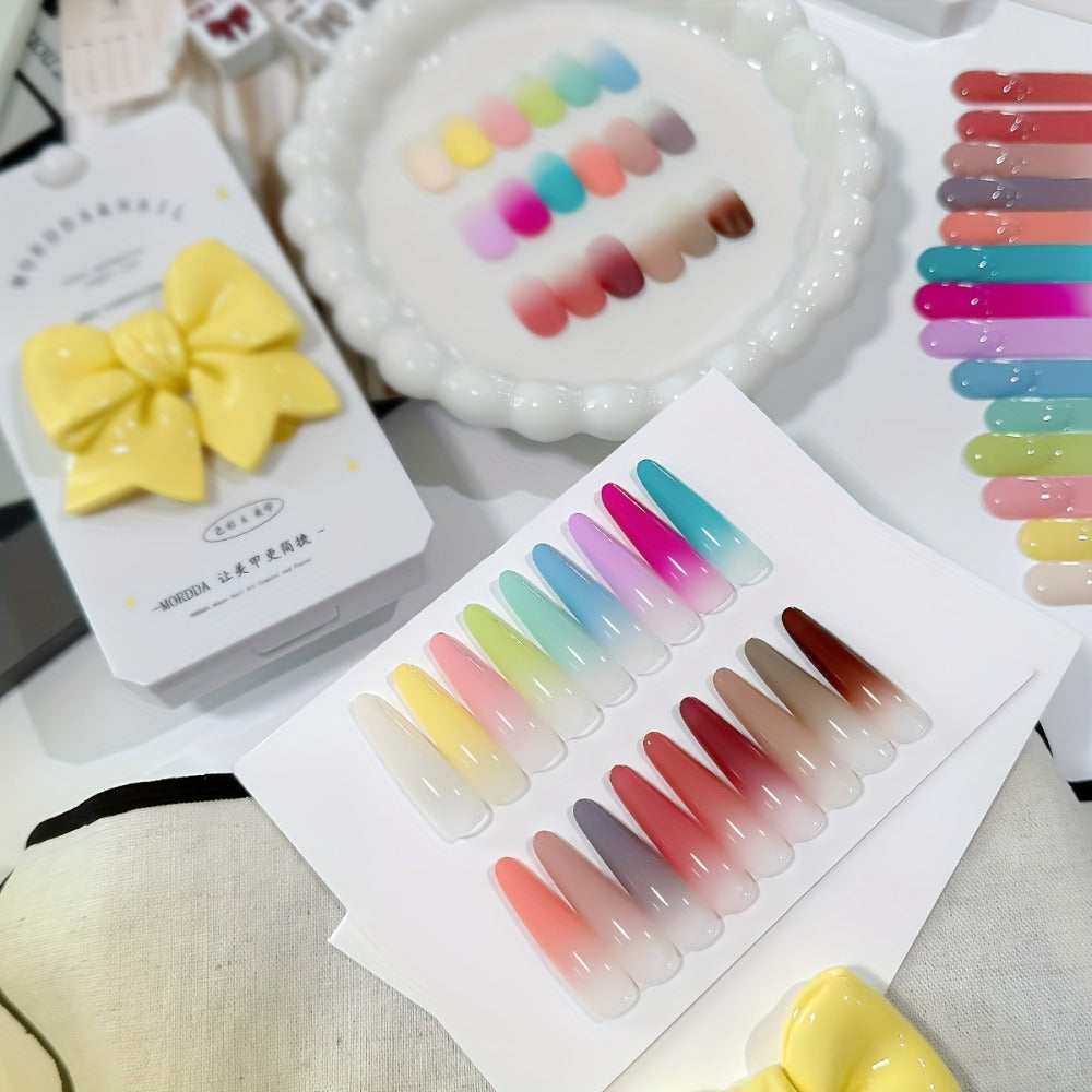 MORDDA Autumn/Winter New Popular Patting Gel Nail Art Set 18pcs, High Saturation Color Patting Gel PolishFor Fashion Salon Nail Design, Women's Nail Art Tools, Preferred Choice for Nail Enthusiasts