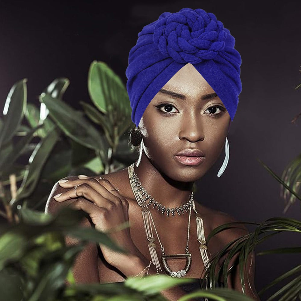 5pcs/ Pack African Style Snail Fried Dough Twists Headband Hat European And American Fashion Dish Flower Baotou Hat, Indian Style Retro Fashion Versatile Women's Headband