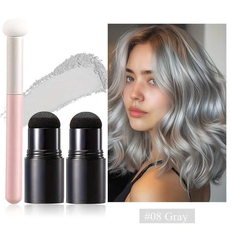Hairline Shadow Powder Stick, Hair Root Concealer Powder, Hair Touch Up Powder with Brush, Instant Cover Up Hair Powder Eyebrow Powder Stick