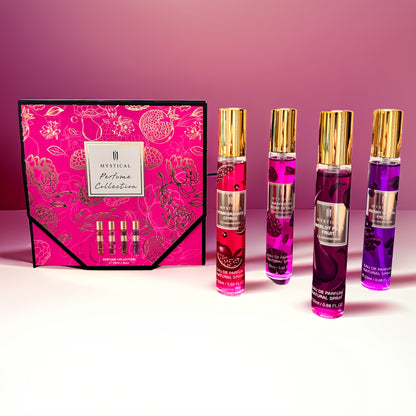 Perfume Gift Set for Women — 4 x 20ml Travel Spray | Floral & Fruity Unisex Fragrance Sampler Set for Daily Wear, Dating, Mother's Day & Birthday Gifting