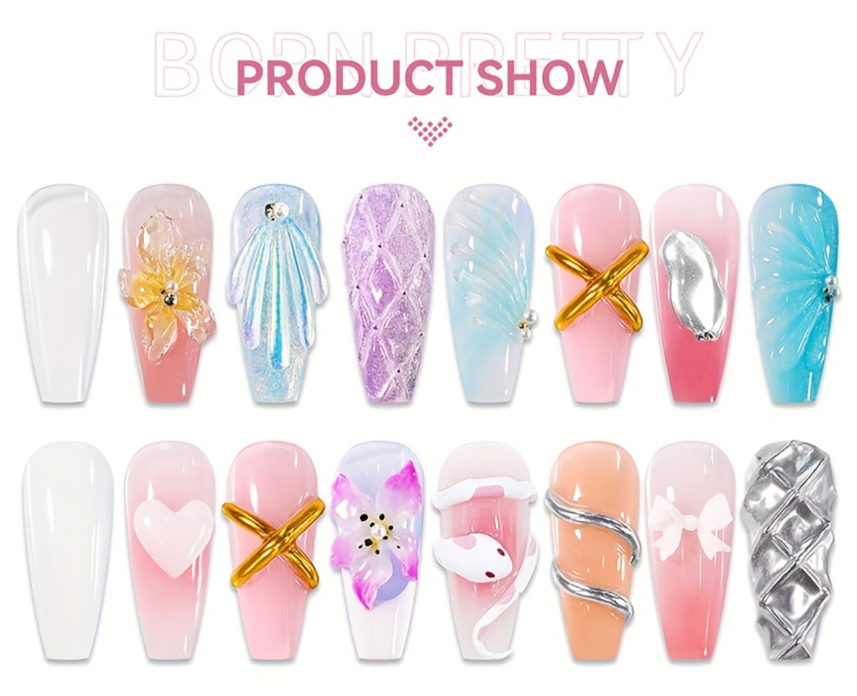 BORN PRETTY 60G Sculpting Gel No-Sticky Quick Extension Nail Gel Polish Clear Milky White 3D Carving Molding Glue Soak Off Construction Gel Vernis