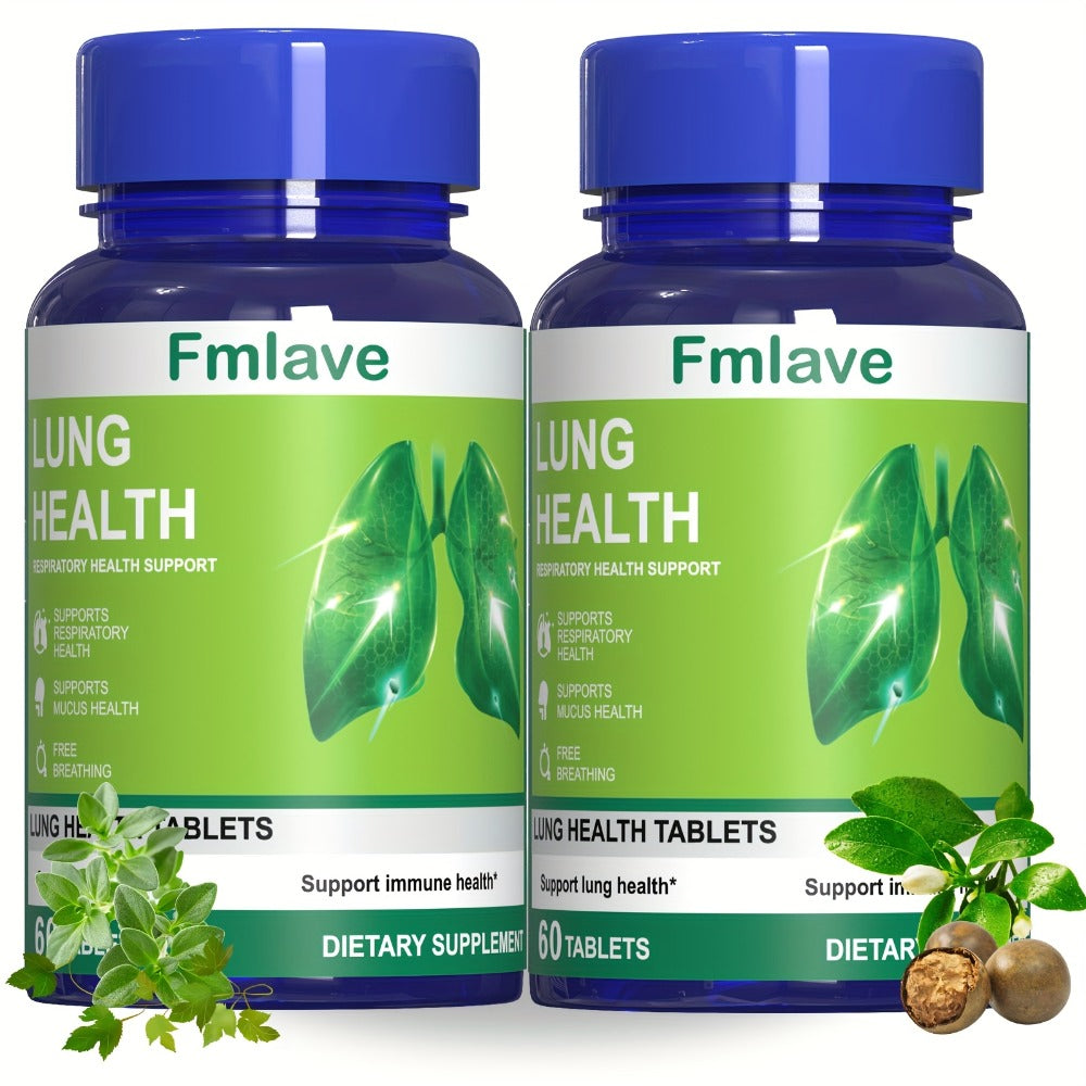 Cleanse Support Supplement, Lung & Respiratory Health Support, Powerful Herbals Extract Formula for Breathing Comfort, Immune & Mucus Support, 60 Tablets (36g)