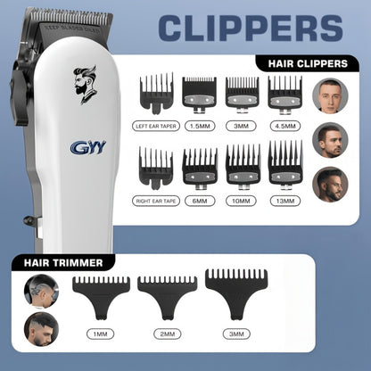 Professional Hair Clipper Kit for Home & Salon — Stainless Steel Blade, Digital Display, USB Rechargeable Hair Cutting Set, Upgraded Scissors Included, Gift for Father’s Day, Birthday & Holidays