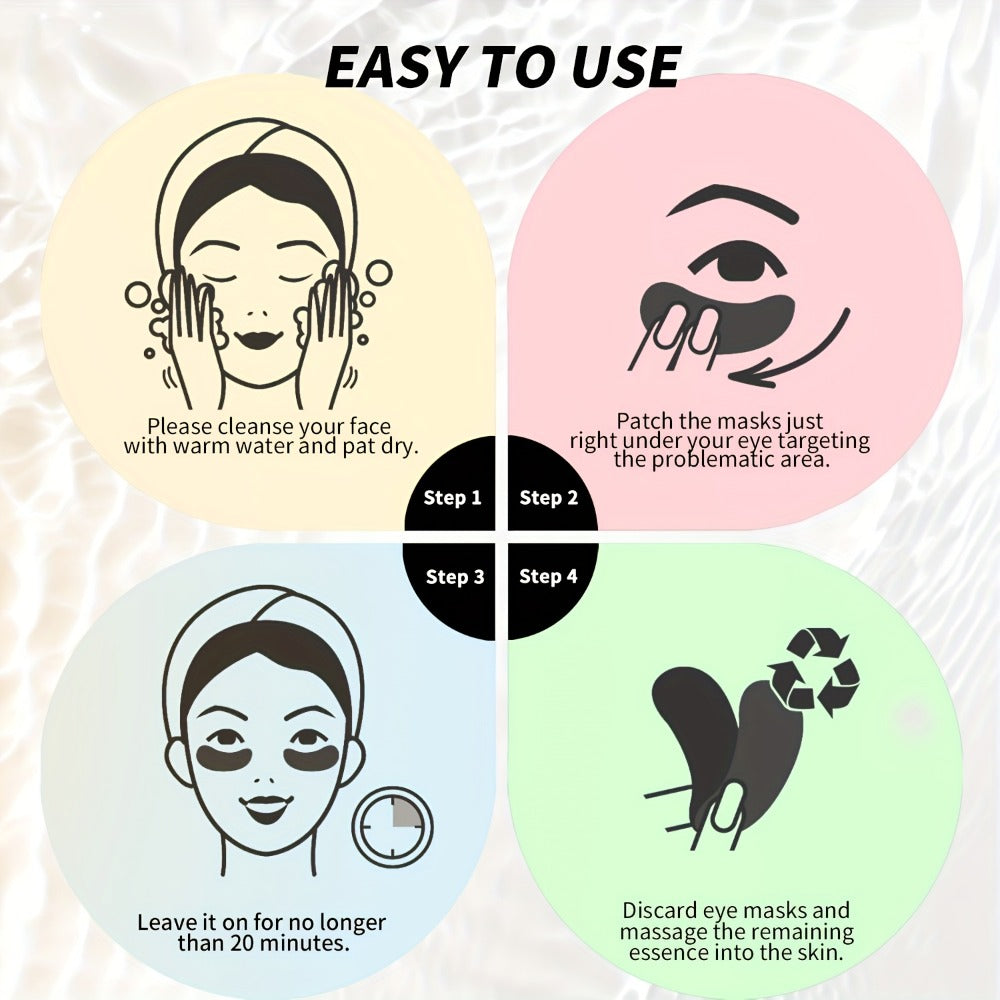 Under Eye Mask Patches 25 Pairs – Caffeine, Hyaluronic Acid & Aloe Vera Collagen Eye Masks for Dark Circles, Puffiness & Deep Hydration | All Skin Types, Men & Women