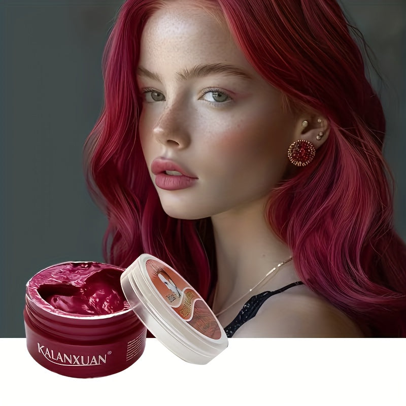 Disposable Color Hair Dye Wax Y2K Temporary Hair Color DIY Styling Cream for Parties Holidays Festivals 9 Colors Blue Purple Red Black Gold Gray Green