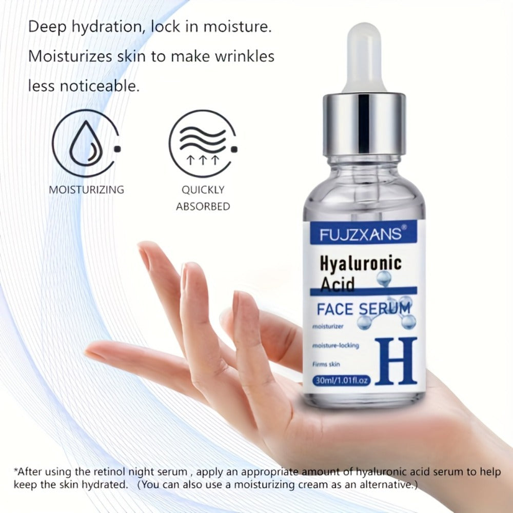 Day & Night Retinol+Vitamin C+Hyaluronic Acid Serum Set for Face skincare ; make Light Beige younger-looking ; Deep Hydration ; Moisturizing Facial Essence kit for Women