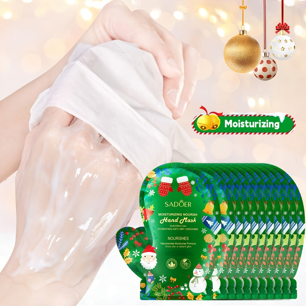 6pcs Of Hand Masks + 6pcs Of Foot Masks, Moisturizing Hand Mask And Foot Mask Set, Rich In Glycerin/collagen And Niacinamide Moisturizing Ingredients, The Best Valentine's Day/Mother's Day Gift for Ladies And Mothers