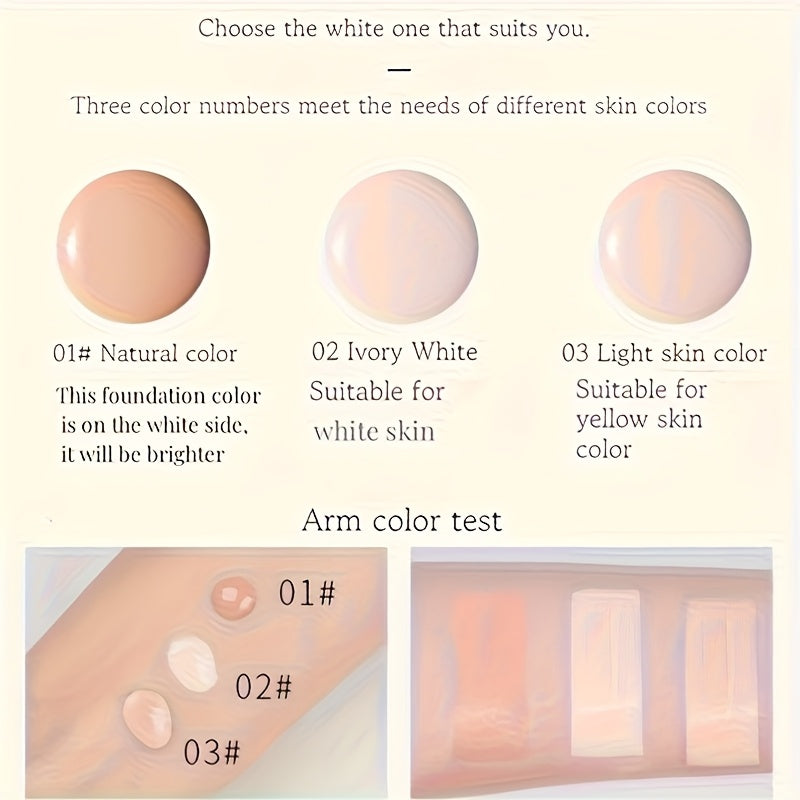 Set of BB Cream Foundation And Luxury Setting Powder (Comes with Brush And Powder Puff) That Is Waterproof And Long-Lasting, Offers a Matte End, Moisturizes, Controls Oil, Has a Smooth Formula