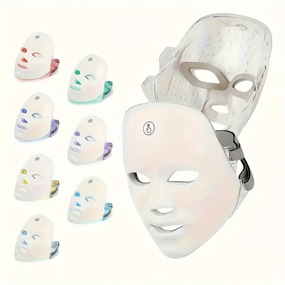 7-color Rechargeable LED Face Mask for Skin Care And Facial Skincare, Perfect for Mother's Day, Thanksgiving, Gifts, Girlfriends, Best Friends, And Mothers