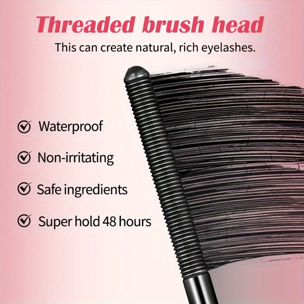 Waterproof Mascara Primer 24-Hour — Smudge-Proof Volumizing Eyelash Primer with Spiral Brush for Curling & Lengthening, Long-Lasting All-Day Eye Makeup